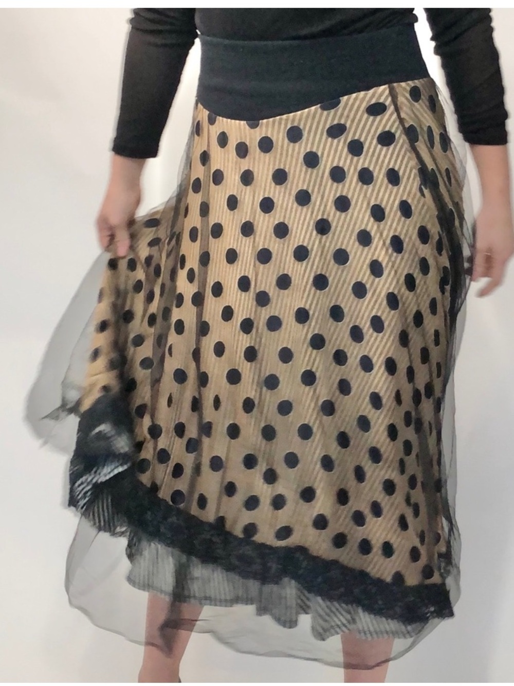 Trelise Cooper Size 6 Polka Dot Circle Tulle Layered Skirt